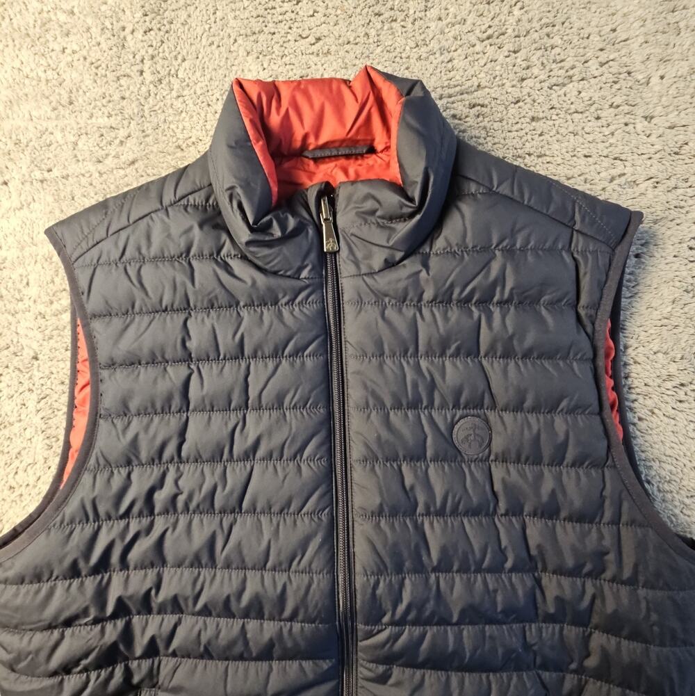 Mens Large Reversible Full Zip Puffer Vest Thermore Insulated by Brooks Brothers